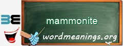 WordMeaning blackboard for mammonite